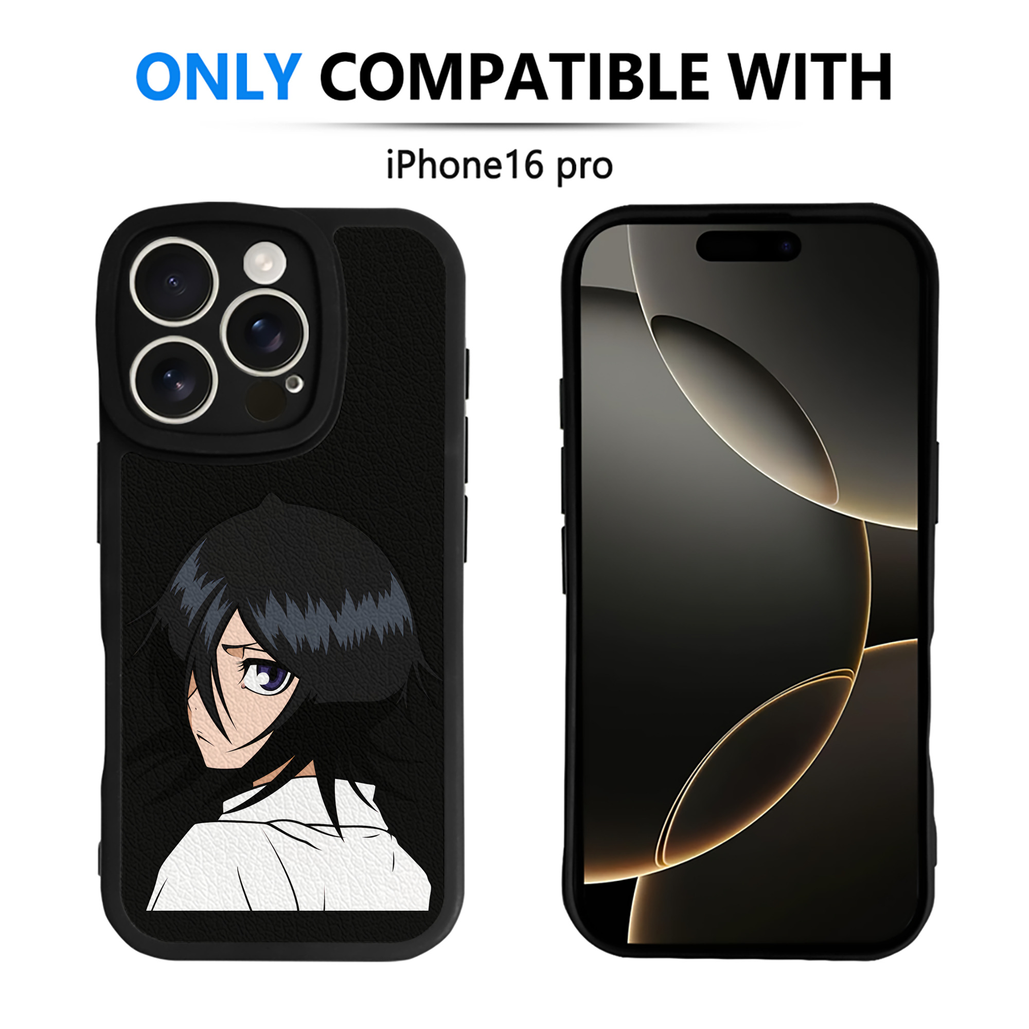 （画像用） ブリーチ 朽木ルキア BLEACH Kuchiki Rukia 【iPhone 16シリーズ対応】シリコンスマホケース（レザー調） 材質：シリコン